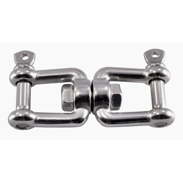 Midwest Fastener 1/4" x 2-5/8" 316 Stainless Steel Jaw/Jaw Swivels 2PK 35828 - main